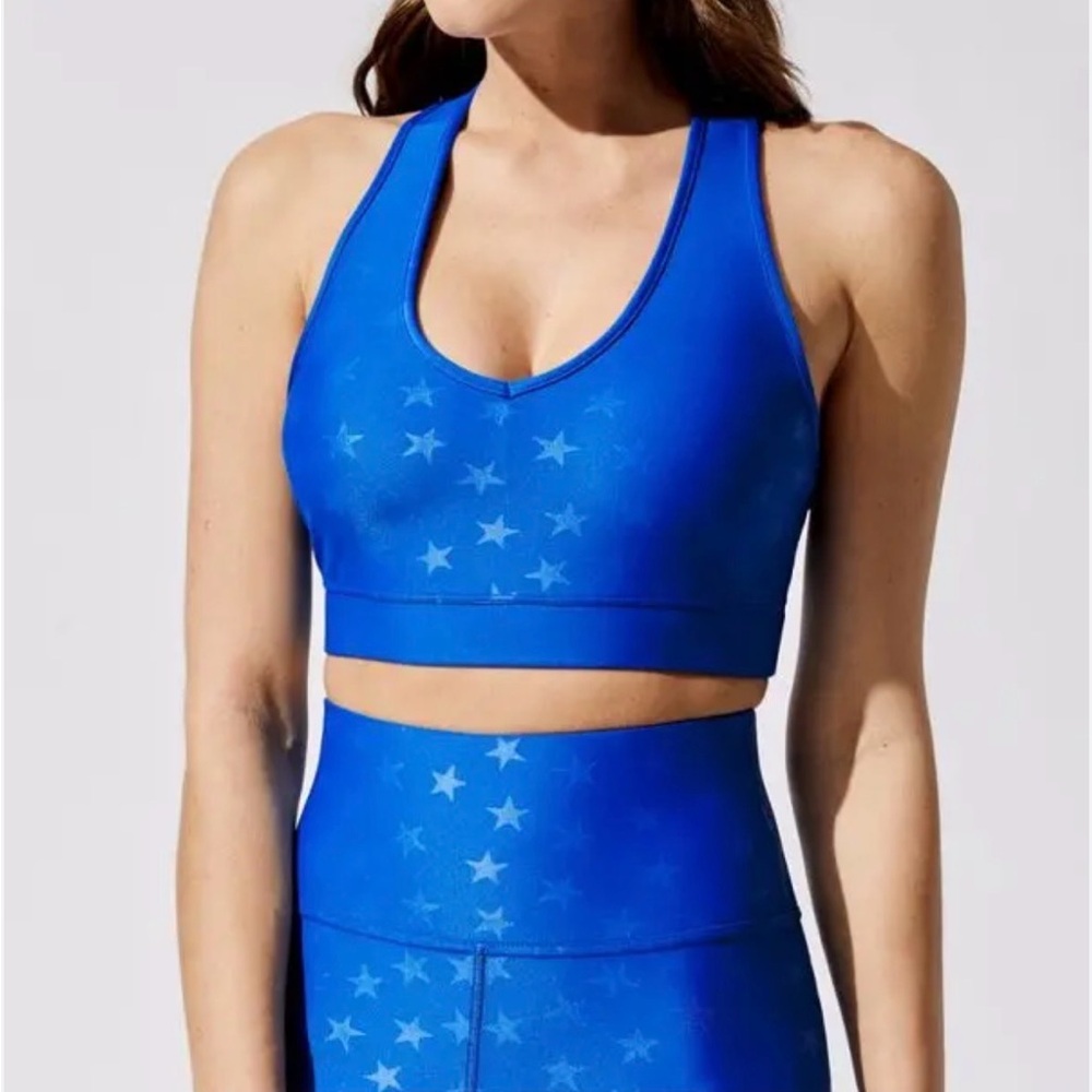 Carbon 38 Takara Blue Star Sports Bra and Leggings Set